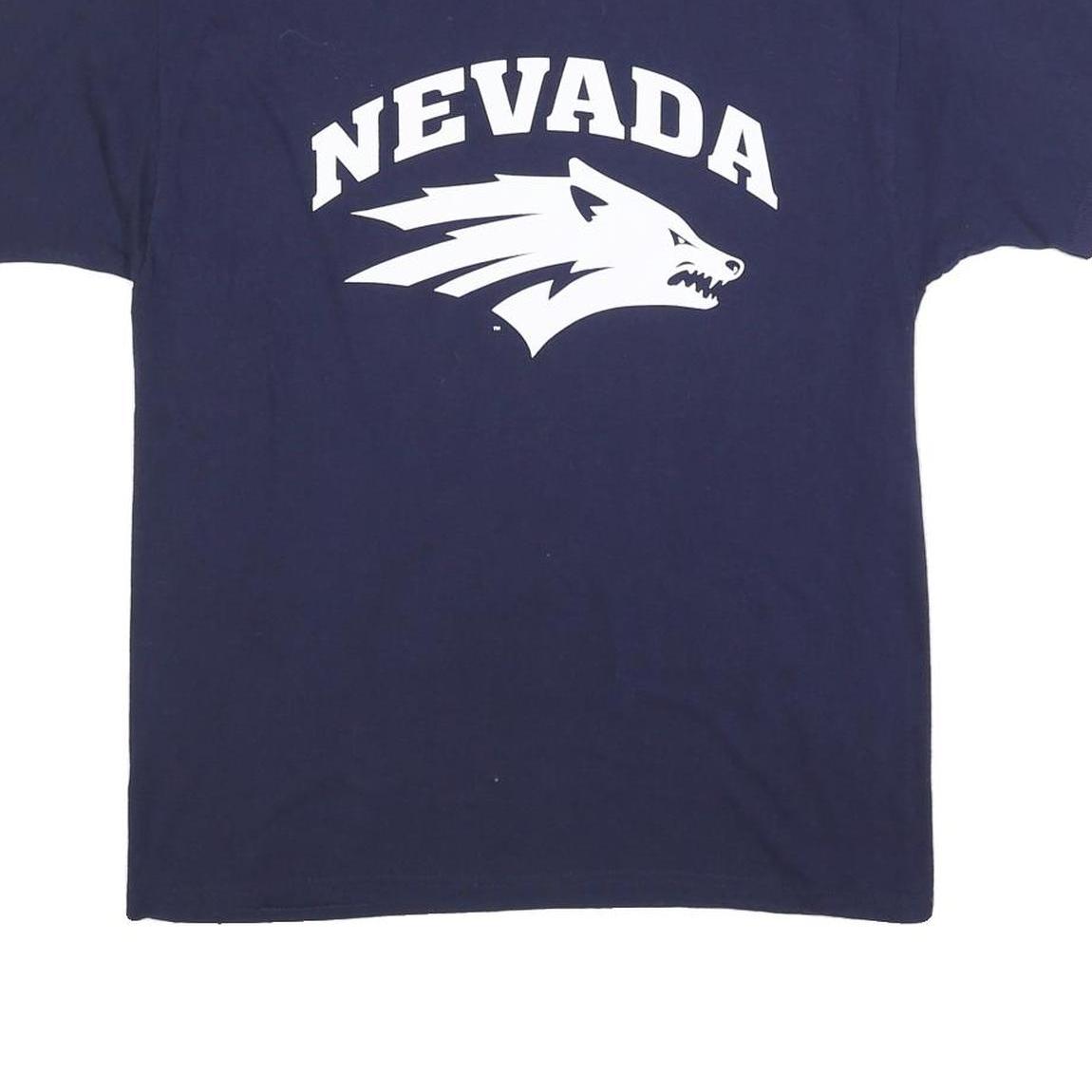 RUSSELL ATHLETIC Mens Navy Blue Nevada Graphic T-Shirt L Short Sleeve Crew Neck