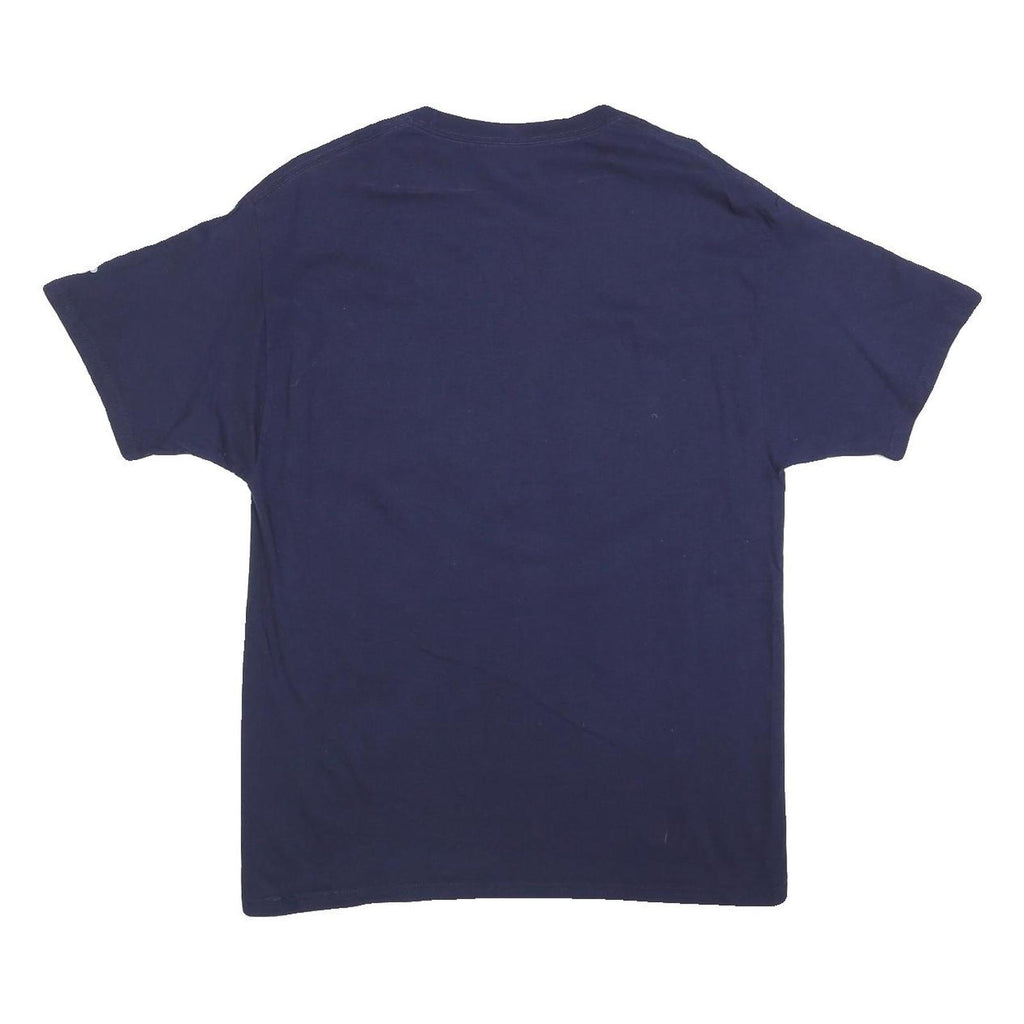 RUSSELL ATHLETIC Mens Navy Blue Nevada Graphic T-Shirt L Short Sleeve Crew Neck