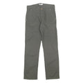 DICKIES Womens Cotton Blend Relaxed Straight Trousers Olive W32 L32 Utility
