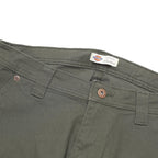 DICKIES Womens Cotton Blend Relaxed Straight Trousers Olive W32 L32 Utility