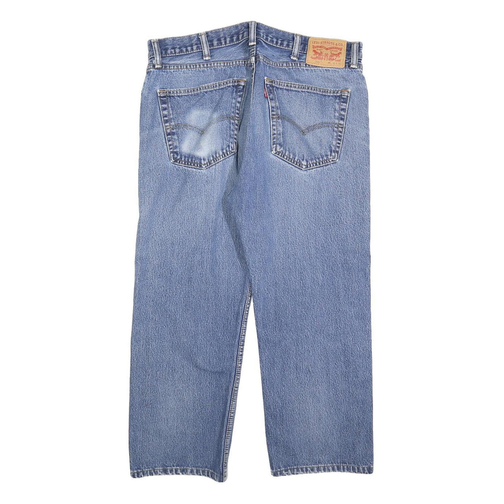 LEVI'S 505 Mens Jeans Blue Regular Straight Denim Medium W35 L25 Classic Fit Zip