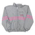 DESSE Mens Grey & Pink Zip Jacket M Polyester Blend Sports Retro Casual Style
