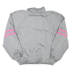 DESSE Mens Grey & Pink Zip Jacket M Polyester Blend Sports Retro Casual Style
