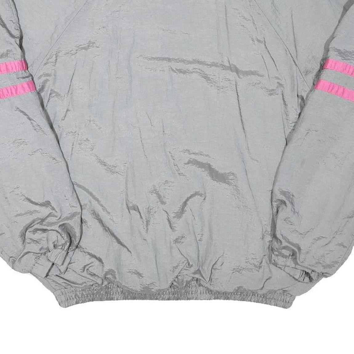 DESSE Mens Grey & Pink Zip Jacket M Polyester Blend Sports Retro Casual Style