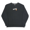 NIKE Mens Black Sweatshirt Just Do It S Cotton Blend Crew Neck Long Sleeve