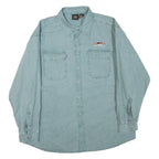 PRAIRIE MOUNTAIN Mens Blue Shirt XL Button Front Cotton Blend Casual Arizona