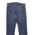 CARHARTT WIP Mens Jeans Blue Regular Straight Denim Medium W33 L32 Workwear