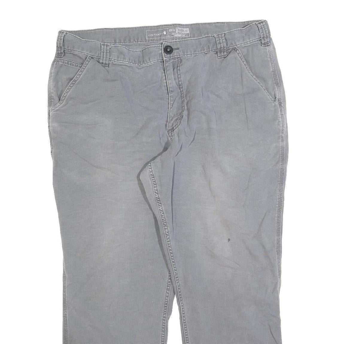 CARHARTT Mens Jeans Grey Relaxed Straight Denim Medium W40 L27 Cotton Workwear