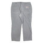 CARHARTT Mens Jeans Grey Relaxed Straight Denim Medium W40 L27 Cotton Workwear