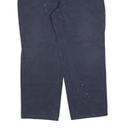 CARHARTT Mens Cotton Blend Blue Relaxed Straight Trousers W42 L32 Workwear Zip