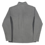 COLUMBIA Mens Grey & Charcoal Plain Pullover Jumper 1/4 Zip Polyester S Outdoor