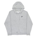 NIKE Mens Grey Full Zip Hoodie M Cotton Blend Casual Everyday Sweatshirt