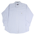 CHAPS Mens Light Blue Plain Cotton Shirt 2XL Classic Button Down Pocket