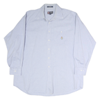 CHAPS Mens Light Blue Plain Cotton Shirt 2XL Classic Button Down Pocket