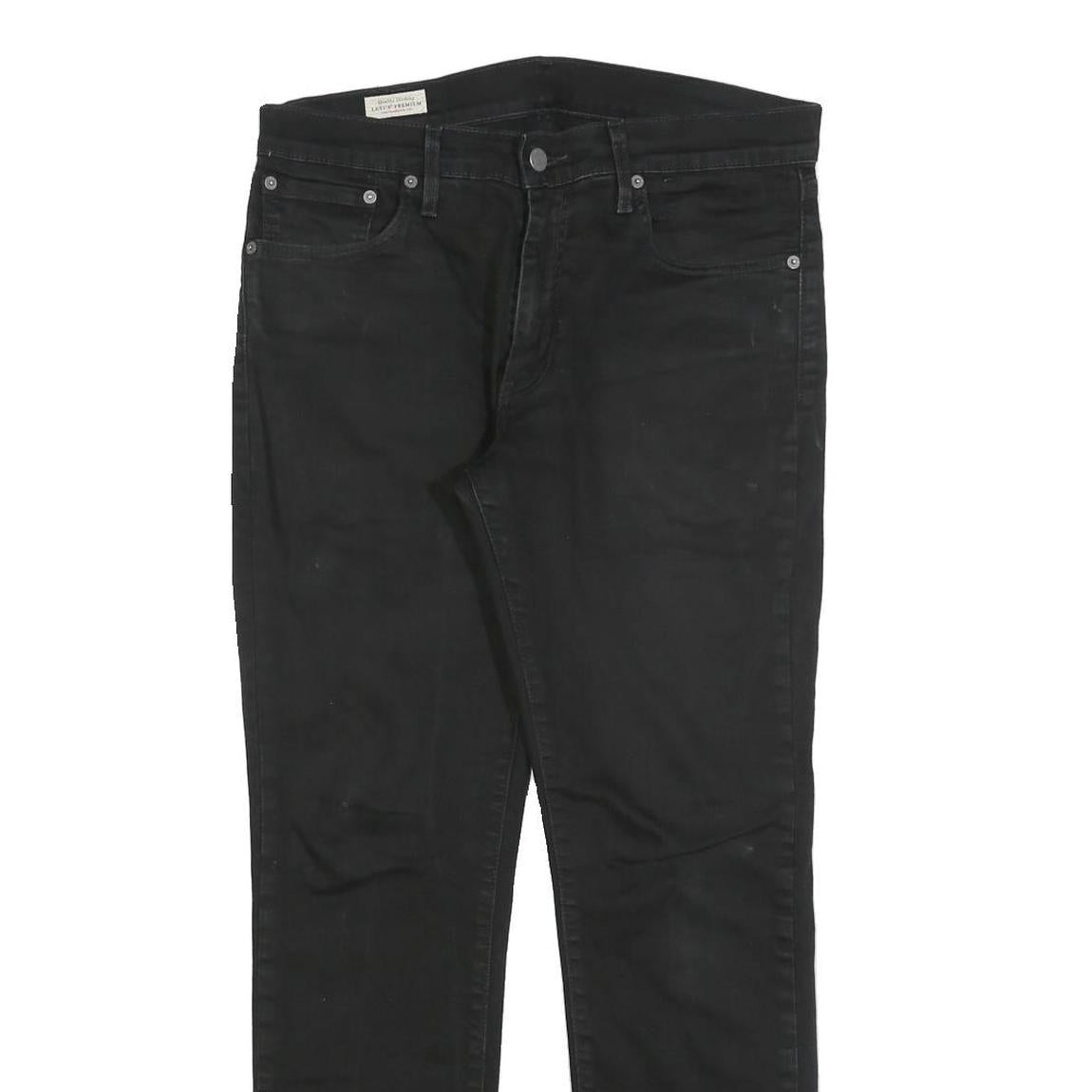 LEVI'S 511 Big E Mens Black Slim Skinny Denim Dark W32 L30 Slim Fit Jeans