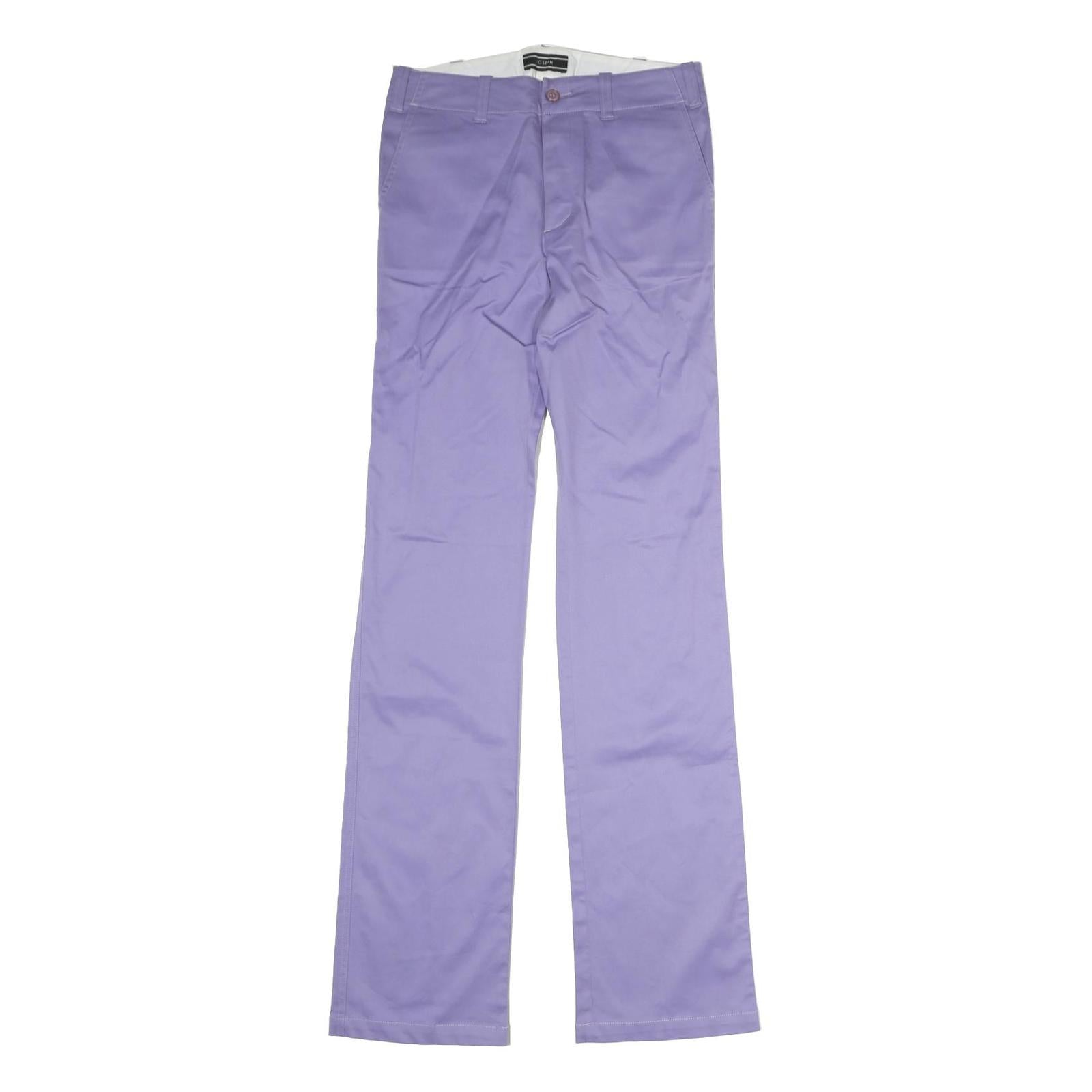 JOSEPH Womens Cotton Blend Purple Regular Straight Trousers W28 L34 Elegant