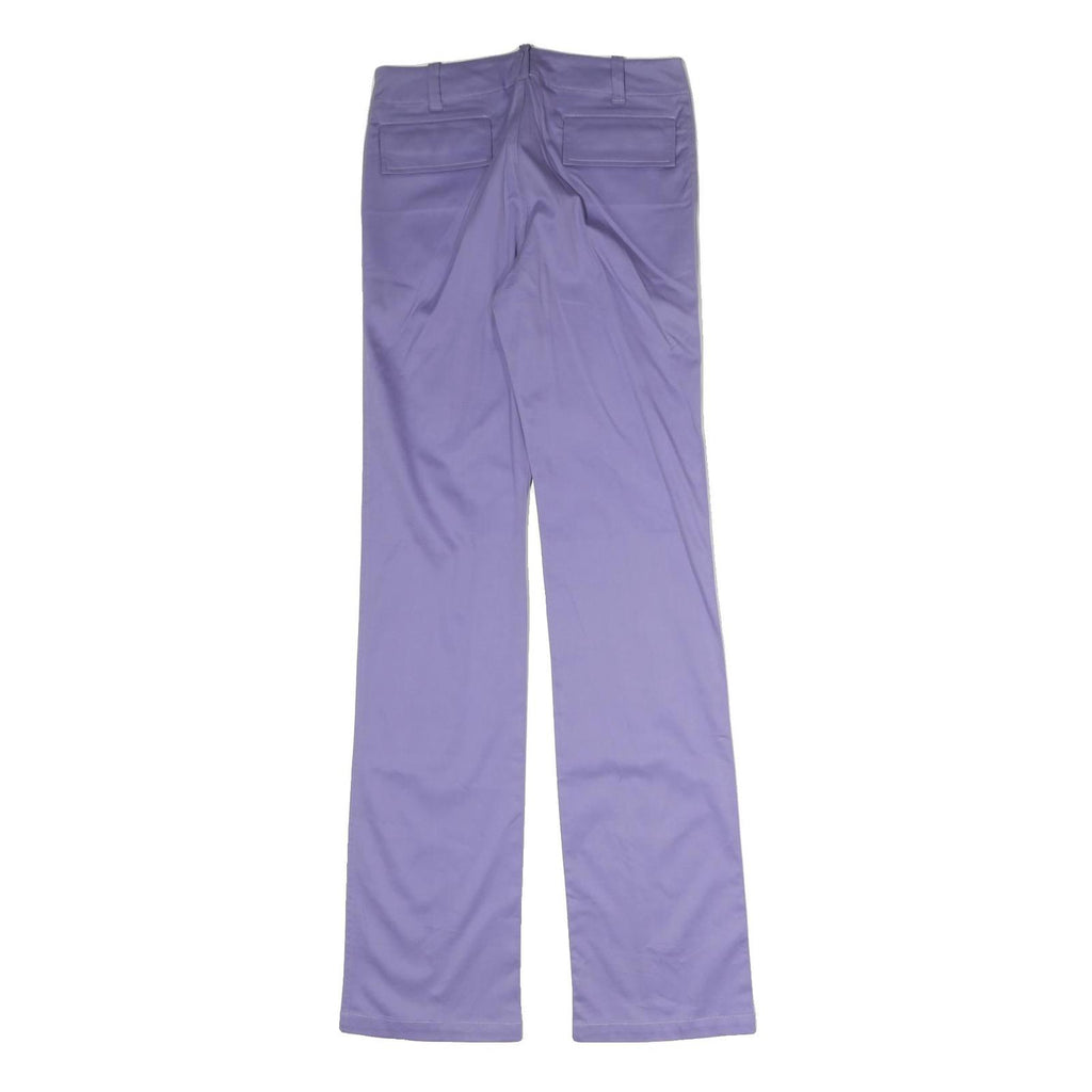 JOSEPH Womens Cotton Blend Purple Regular Straight Trousers W28 L34 Elegant