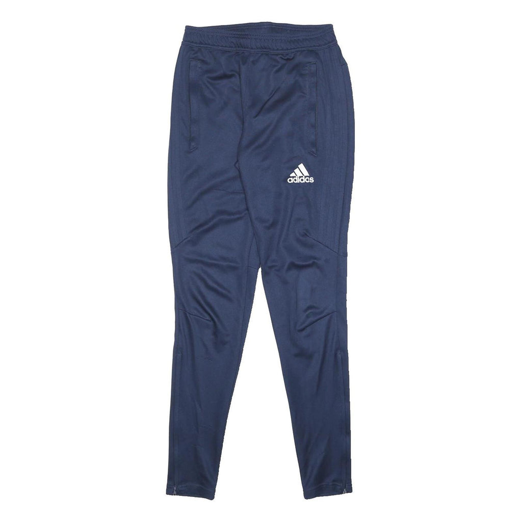 ADIDAS Mens Joggers Navy Blue Slim Tapered S W24 L29 Lightweight Sportswear
