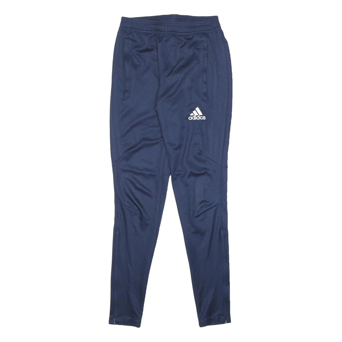 ADIDAS Mens Joggers Navy Blue Slim Tapered S W24 L29 Lightweight Sportswear