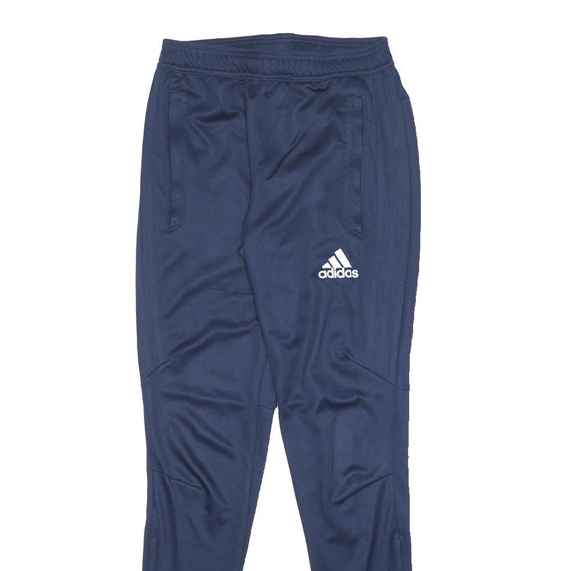 ADIDAS Mens Joggers Navy Blue Slim Tapered S W24 L29 Lightweight Sportswear