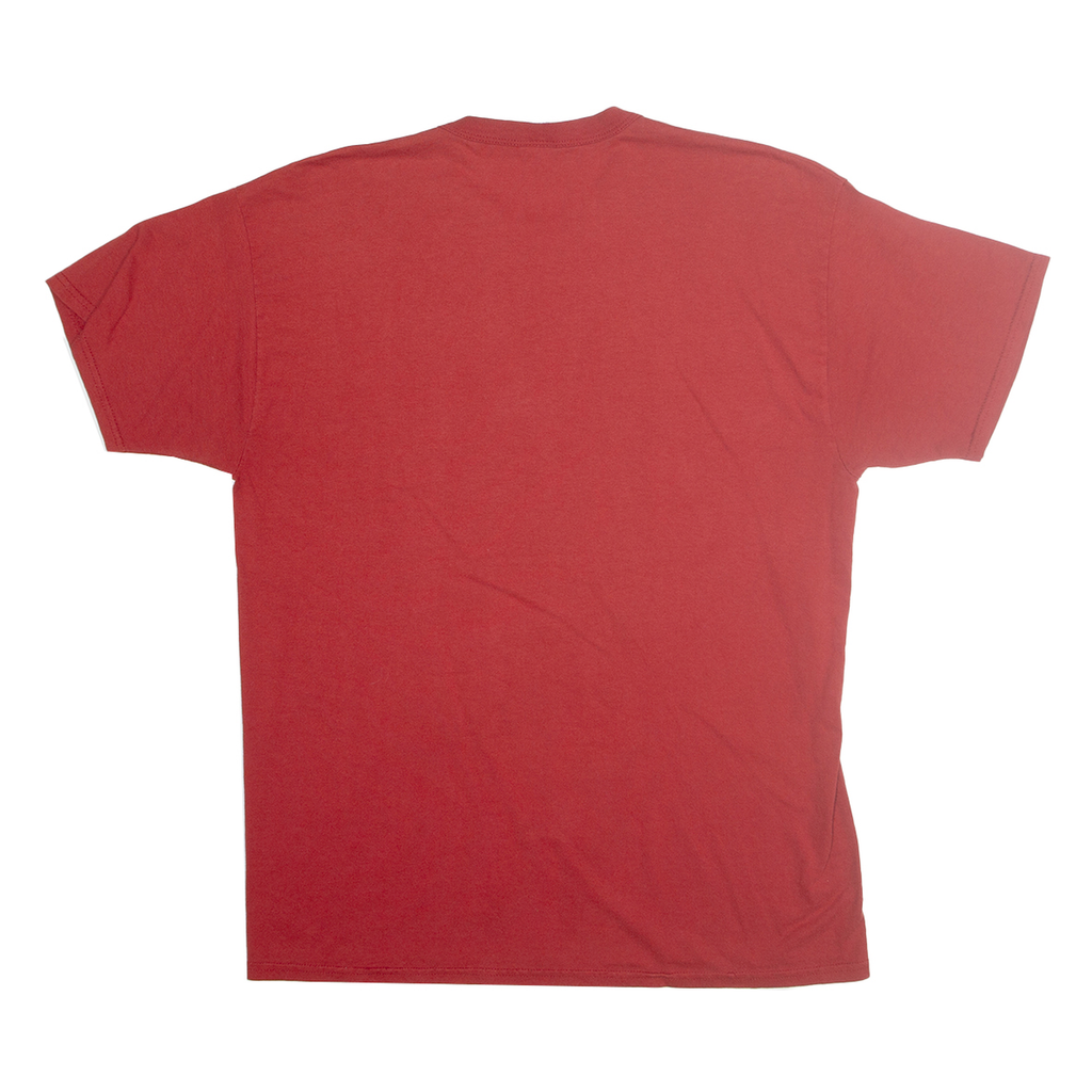 RUSSELL ATHLETIC Mens Red Reno Huskies Baseball Graphic T-Shirt L Crew Neck