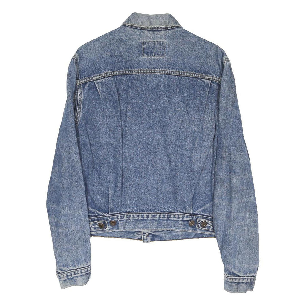 LEVI'S Womens Blue Denim Jacket L Cotton Blend Button Front Classic Fit
