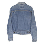 LEVI'S Womens Blue Denim Jacket L Cotton Blend Button Front Classic Fit