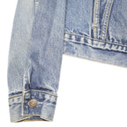 LEVI'S Womens Blue Denim Jacket L Cotton Blend Button Front Classic Fit