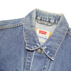 LEVI'S Womens Blue Denim Jacket L Cotton Blend Button Front Classic Fit