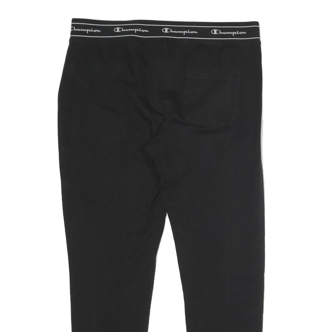 CHAMPION Womens Joggers Black XL W32 L26 Slim Tapered Logo Casual Tracksuit
