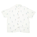 CARIBBEAN Mens Hawaiian Shirt White Crazy Pattern XL