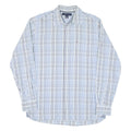 TOMMY HILFIGER Mens Shirt Blue Check Long Sleeve S