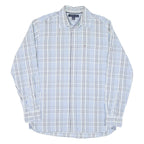 TOMMY HILFIGER Mens Shirt Blue Check Long Sleeve S