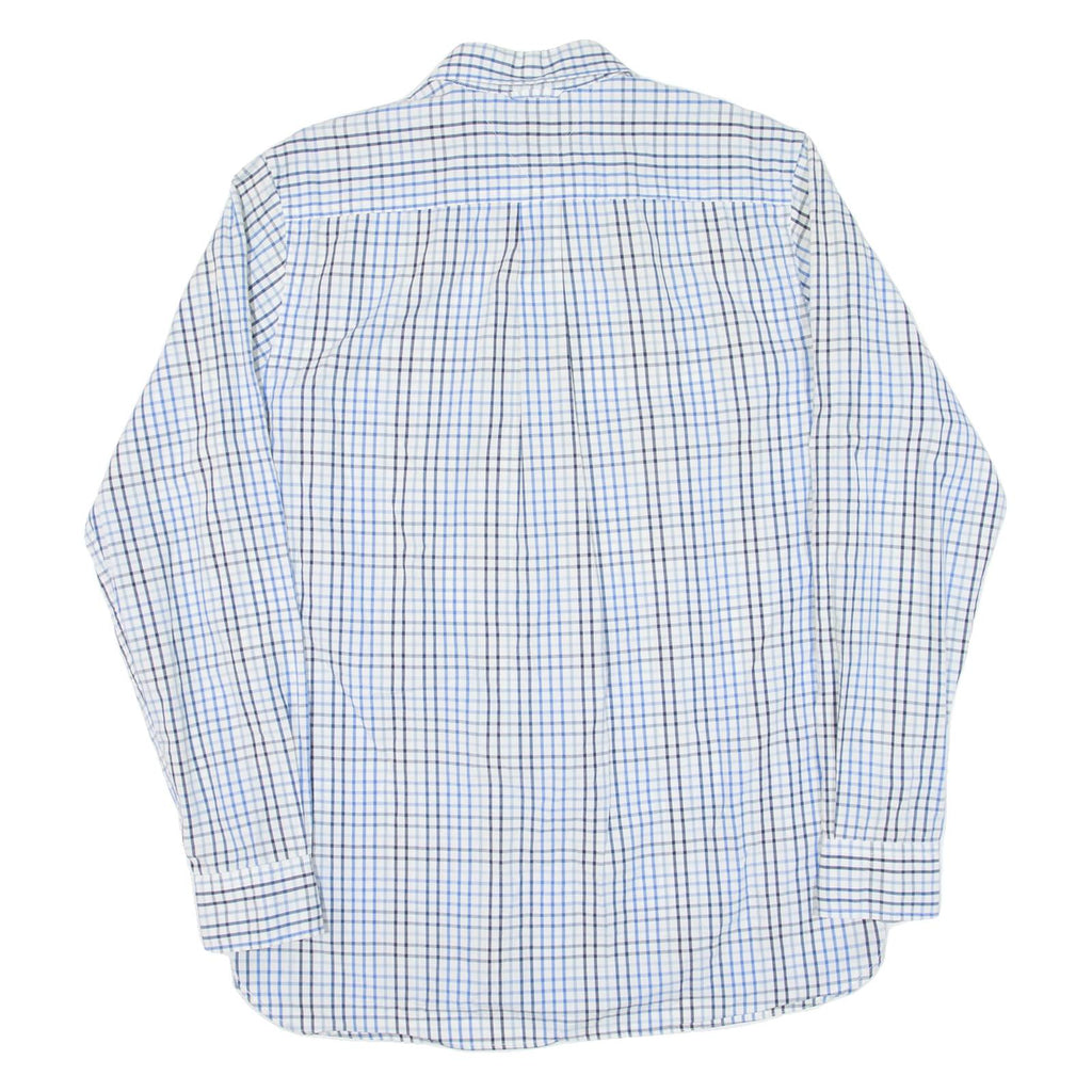 TOMMY HILFIGER Mens Shirt Blue Check Long Sleeve S