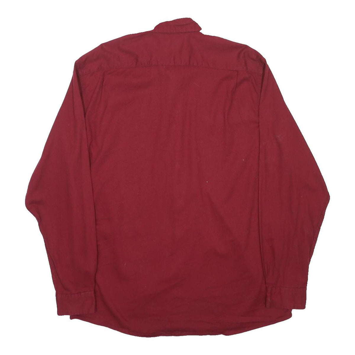 WRANGLER Mens Red Plain Shirt XL Cotton Blend Casual Buttoned Pocket