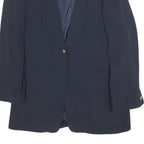 MARELLA Womens Navy Blue Jacket UK 14 Viscose Blend Single Button Classic