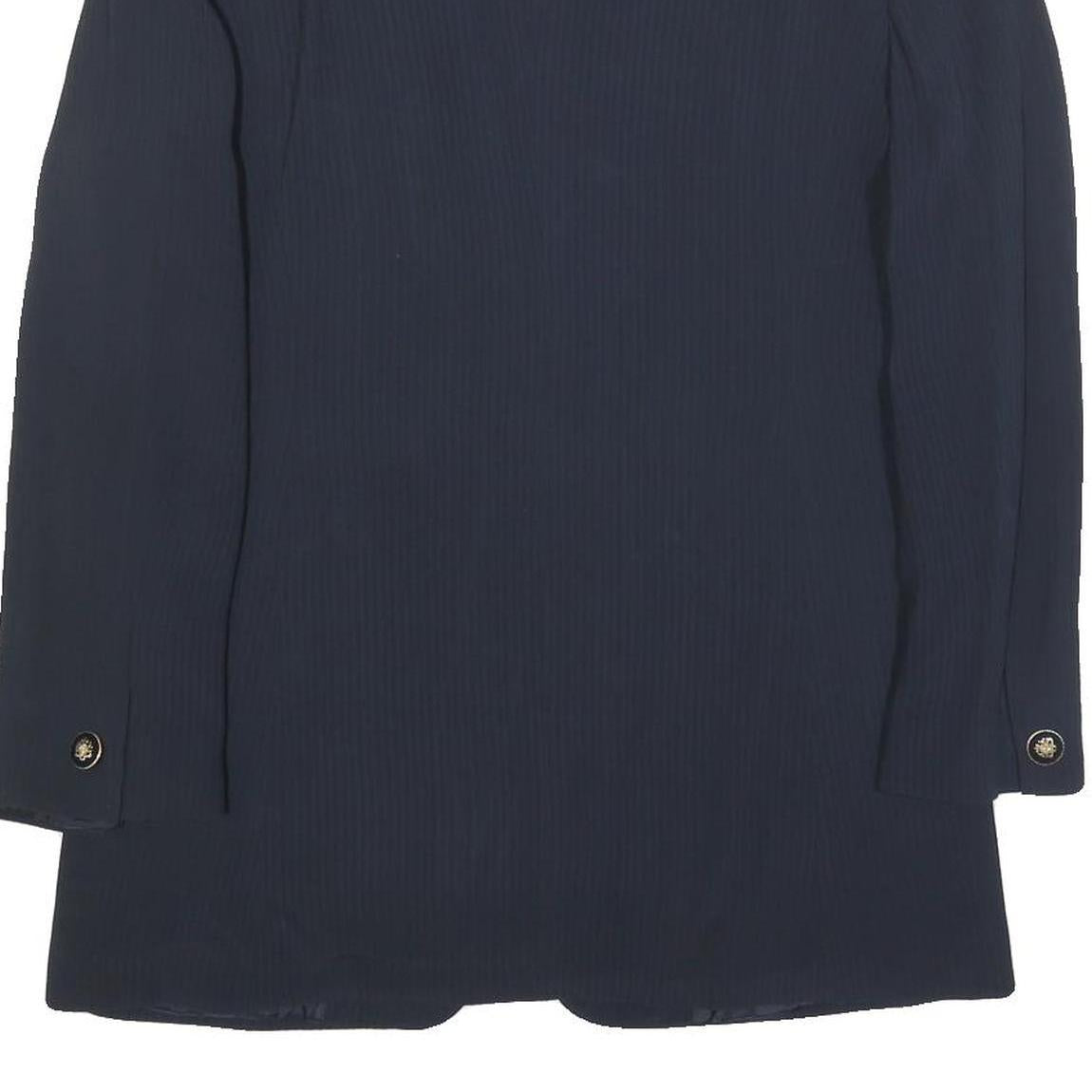 MARELLA Womens Navy Blue Jacket UK 14 Viscose Blend Single Button Classic