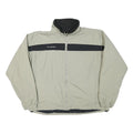 COLUMBIA Mens Beige & Black Outdoor Jacket L Polyester Blend Zip Plain