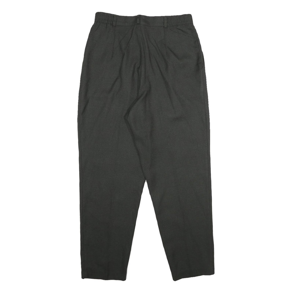 SAMANTHA Womens Classic Black Polyester Blend Trousers W28 L29 Zip Closure