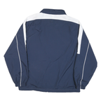 REEBOK Mens Navy & White Track Jacket XL Polyester Blend Zip Activewear