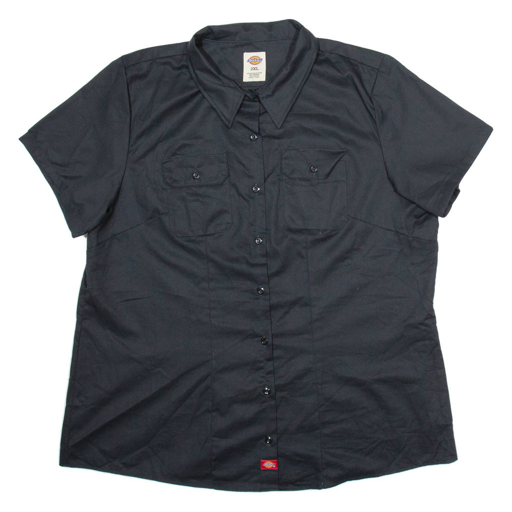 DICKIES Workwear Womens Plain Shirt Black 2XL