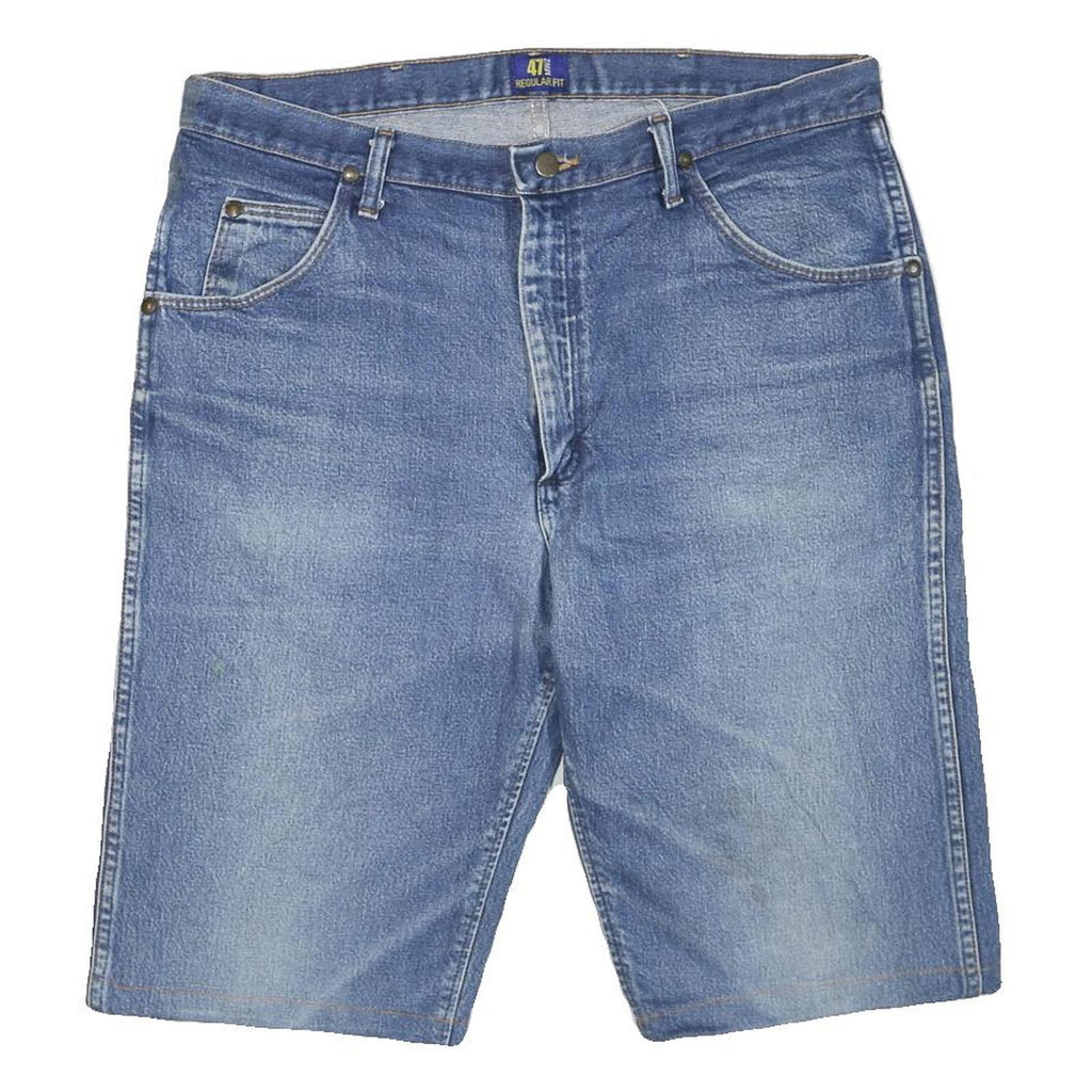 WRANGLER Womens Denim Blue Regular Fit XL W38 Cotton Blend Shorts