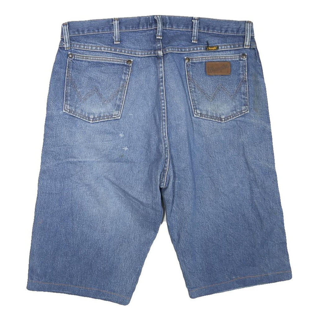 WRANGLER Womens Denim Blue Regular Fit XL W38 Cotton Blend Shorts