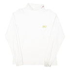 CHASE AUTHENTICS Mens White Patterned Jumper Turtle Neck Basic Knit L Casual