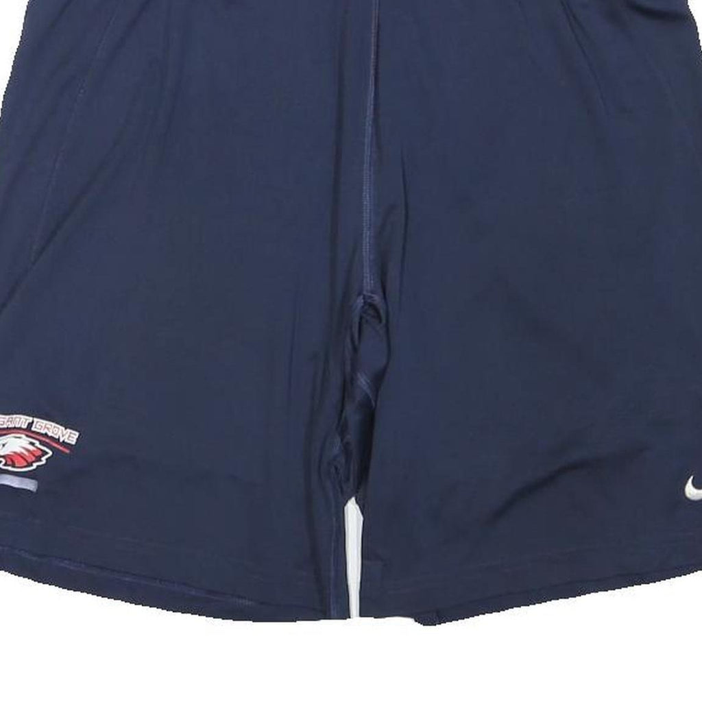 NIKE Mens Shorts Blue Casual M W28 Pleasant Grove Eagle Logo Polyester Blend
