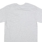 GILDAN Mens Grey Brea Youth Football Camp Graphic T-Shirt S Short Sleeve Crew