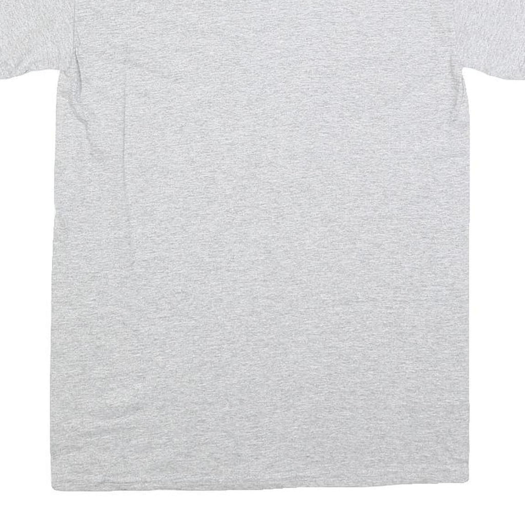 GILDAN Mens Grey Brea Youth Football Camp Graphic T-Shirt S Short Sleeve Crew