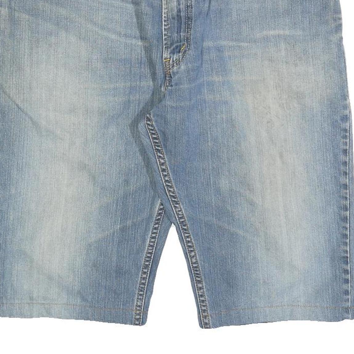 LEVI'S Mens Denim Blue Low Boot Cut Shorts XL W38 Casual Cotton Blend