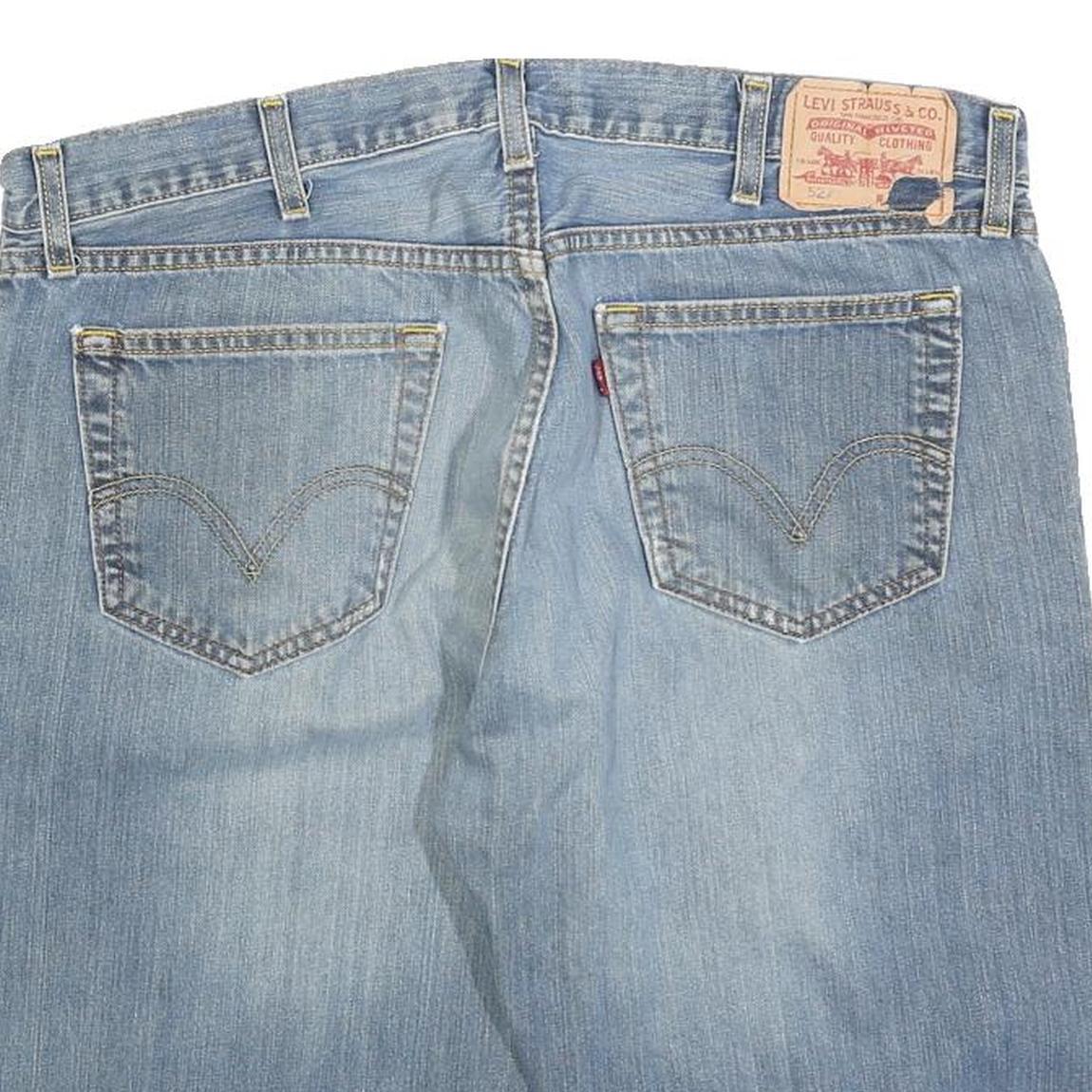 LEVI'S Mens Denim Blue Low Boot Cut Shorts XL W38 Casual Cotton Blend