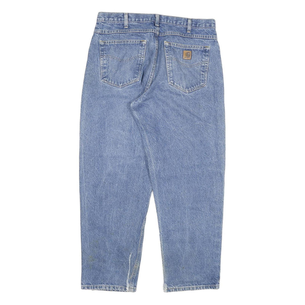 CARHARTT Mens Regular Fit Straight Blue Denim Jeans W34 L29 Classic Cotton Blend